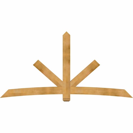 Ekena Millwork Alberta Rough Sawn Timber Gable Bracket, Western Red Cedar, 108"W x 54"H x 4"D x 6"F, 12/12 Pitch GBW108X54X0406ALB00RWR
